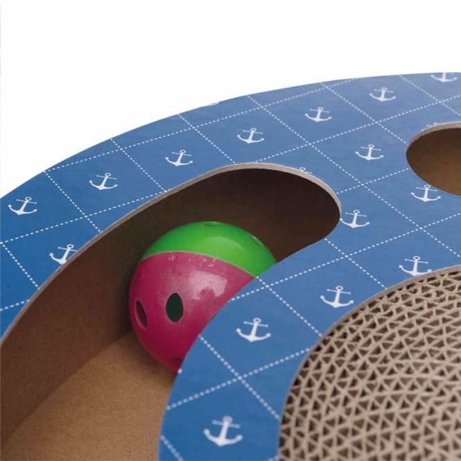 Kratztrommel aus Pappe mit Spielbällen