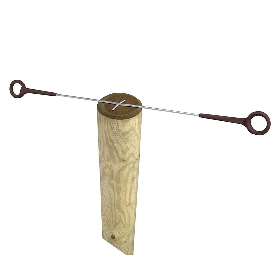 GALLAGHER Abstandhalter doppelt 80 cm mit Ösenisolato, terra