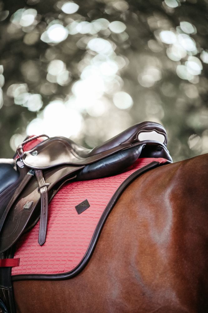 KENTUCKY® HORSEWEAR Schabracke Color Edition Leder Springen, koralle