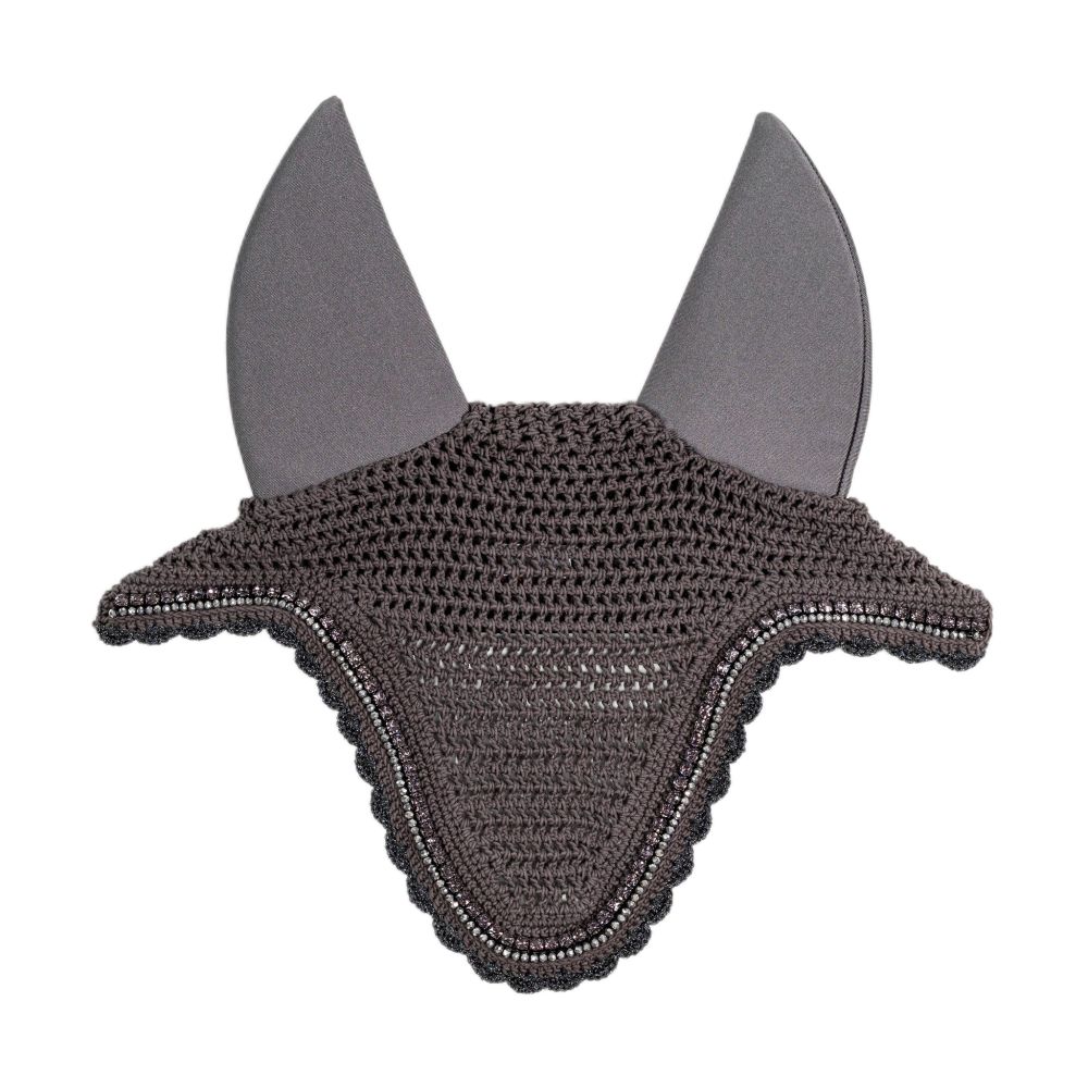 KENTUCKY® HORSEWEAR Fliegenhaube Stone & Pearl lang Soundless, grau