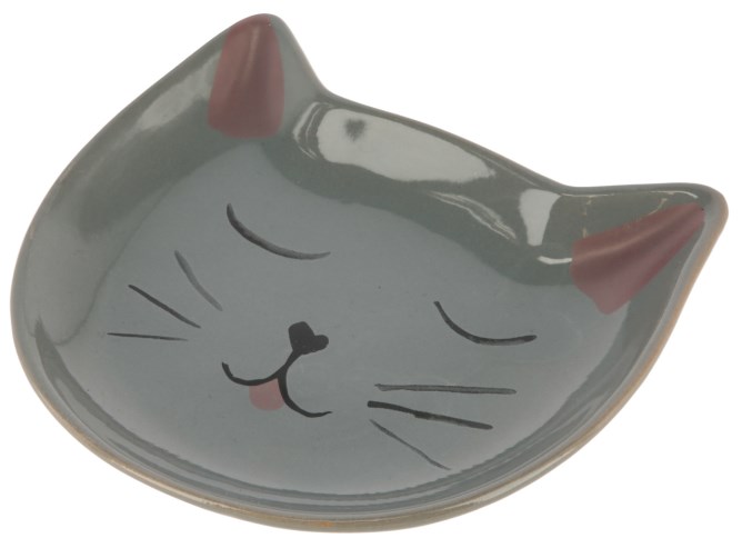 KERBL Napfteller Kitty 14x14x2 cm, grau