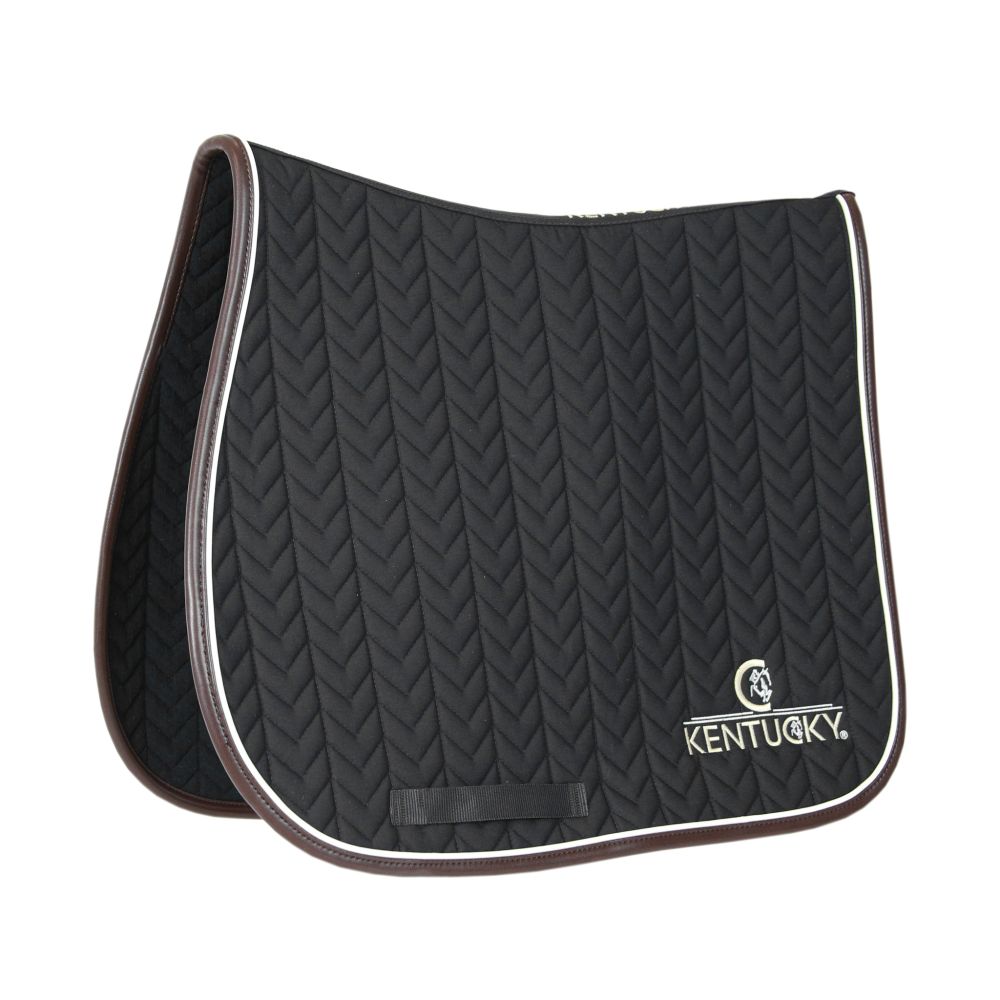 KENTUCKY® HORSEWEAR Schabracke Leder Fishbone Springen, schwarz
