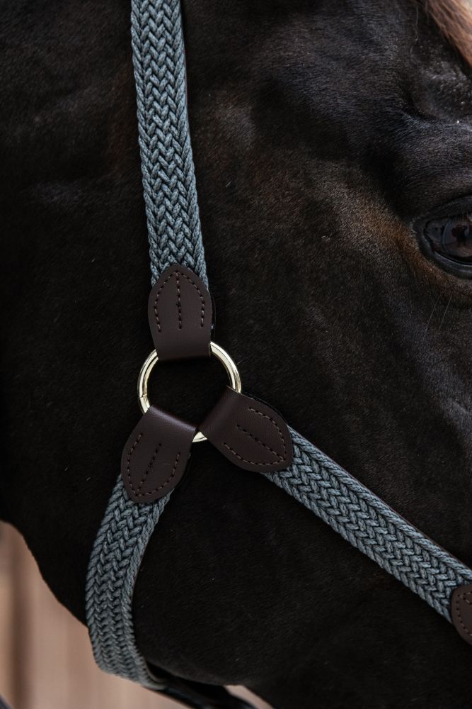 KENTUCKY® HORSEWEAR geflochtenes Nylon Halfter, grau