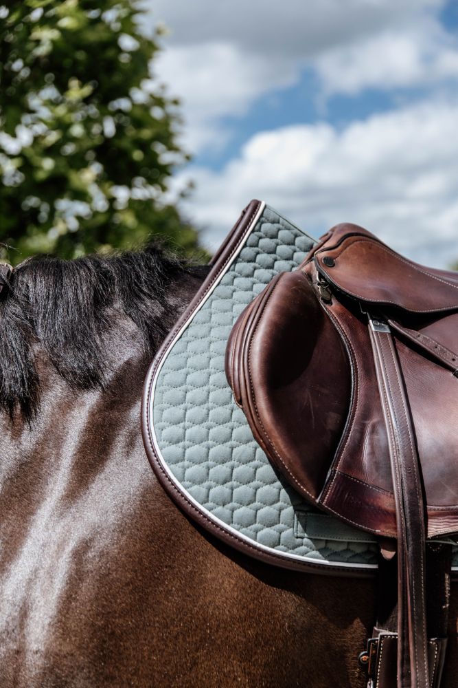 KENTUCKY® HORSEWEAR Schabracke Classic Leder Springen, dusty green