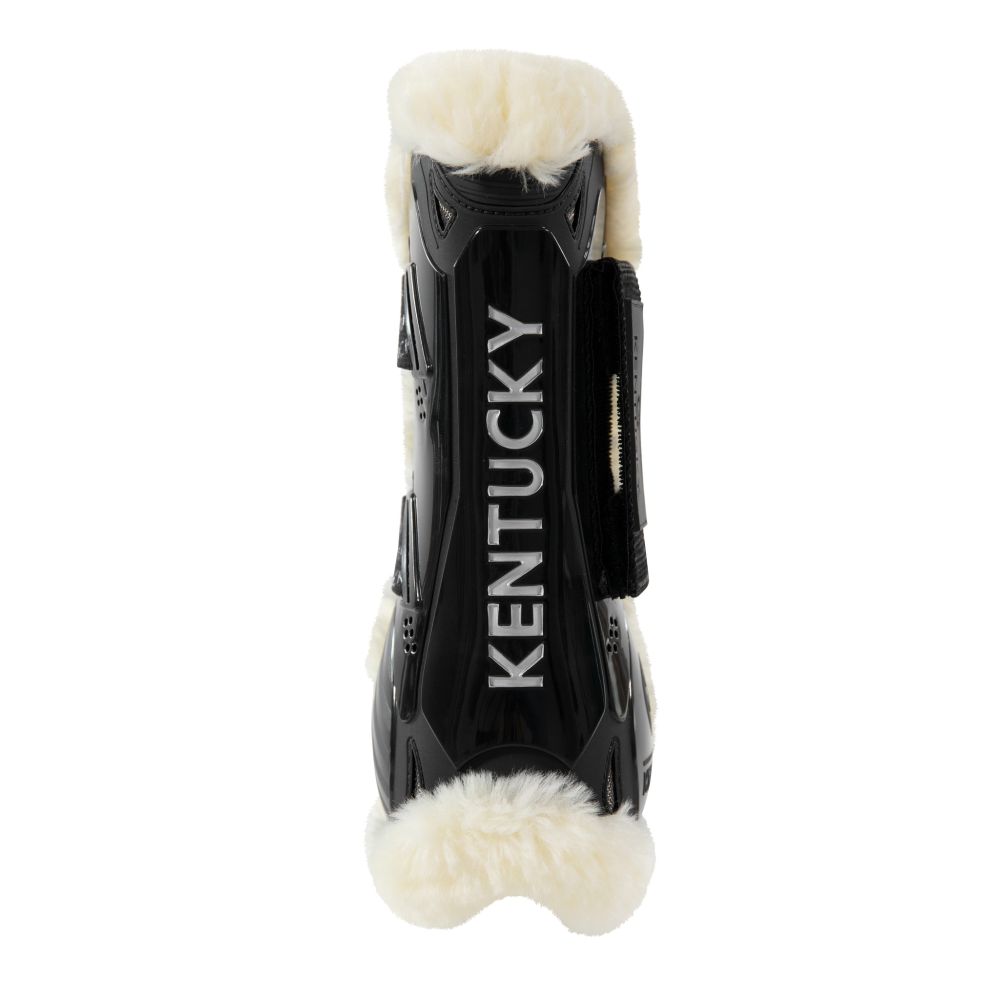 KENTUCKY® HORSEWEAR vegane Lammfell-Springgamasche Velcro, schwarz