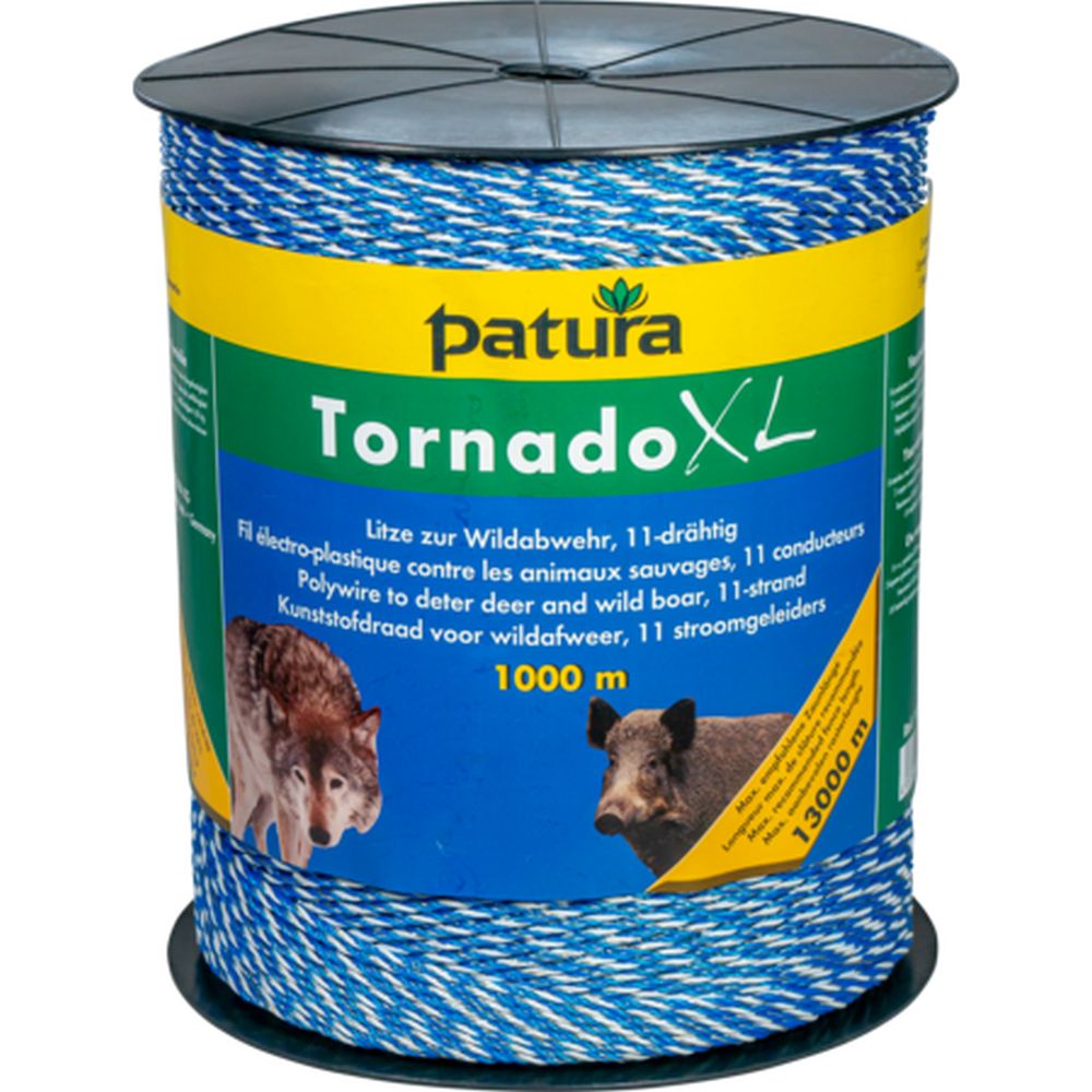 PATURA Tornado XL Weidezaunlitze, blau/weiß
