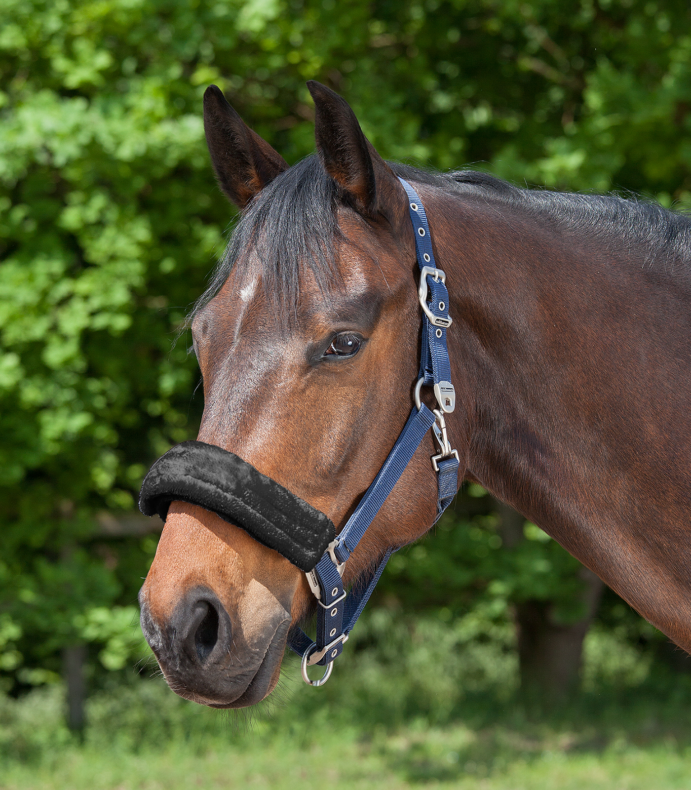 Nasenflauschband, schwarz, 28 cm