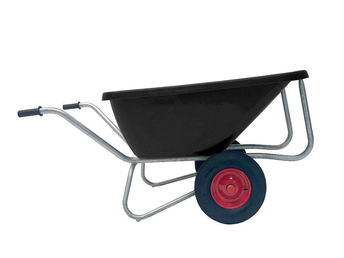GROWI® Compactkarre Big Ben 2-rädrig 180 l in schwarz