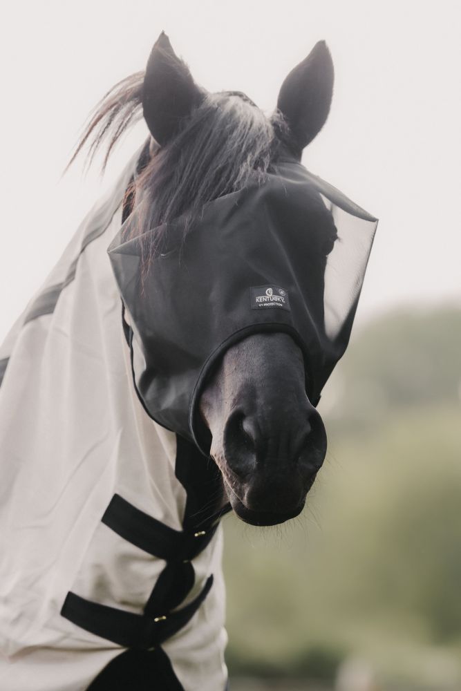 KENTUCKY® HORSEWEAR Fliegenmaske Classic ohne Ohren, schwarz