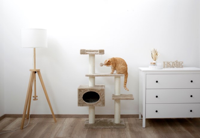 KERBL Katzenkratzbaum Emmy beige, 58x38x121 cm