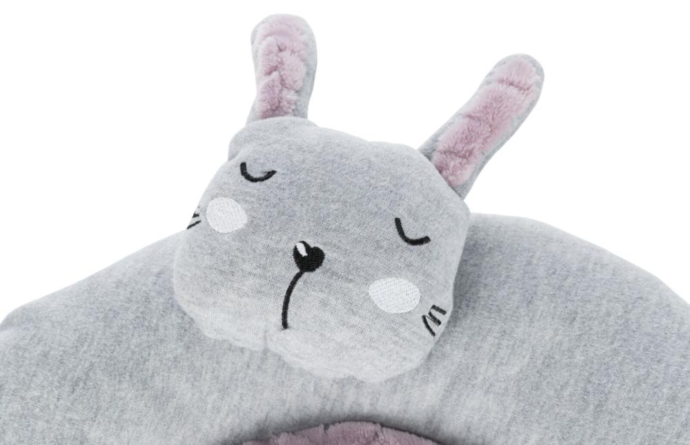TRIXIE Junior Liegematte mit Häschen - ø 40 cm, hellgrau/flieder