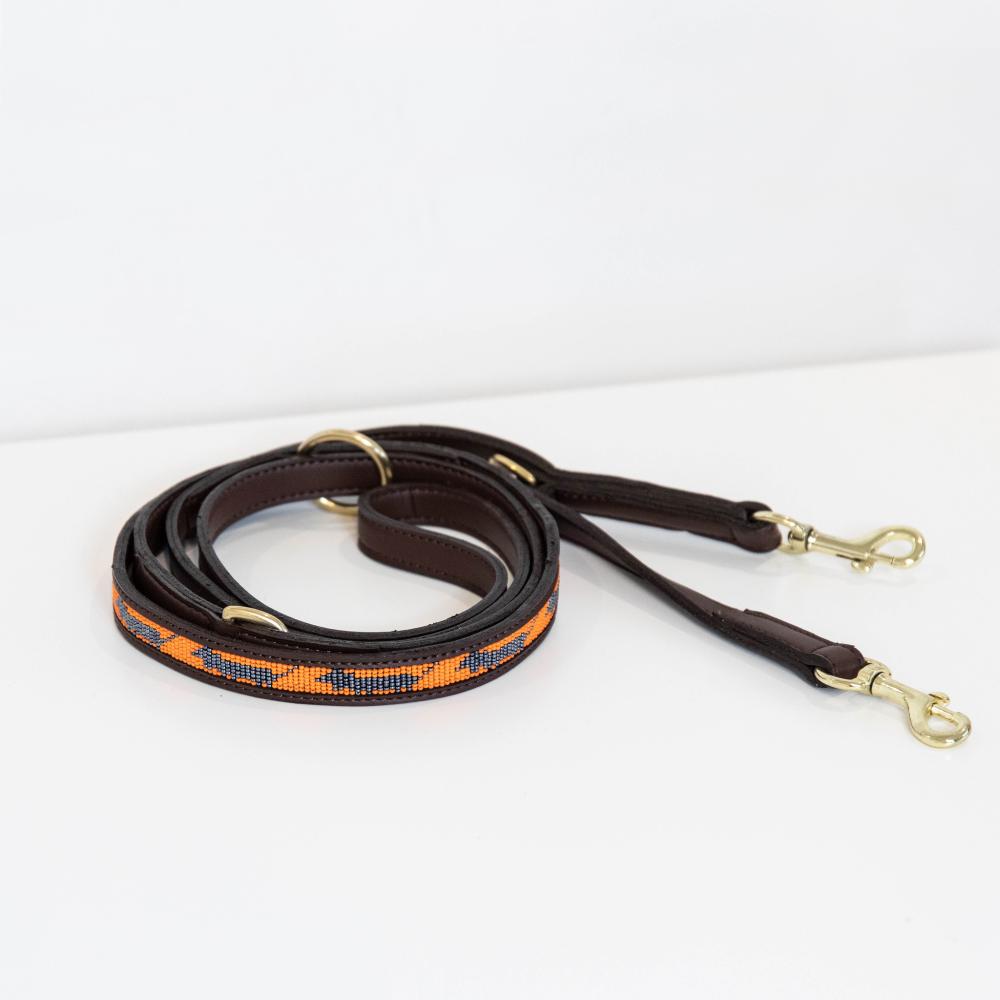 KENTUCKY® DOGWEAR Hundeleine Pearls 250 cm, orange-schwarz