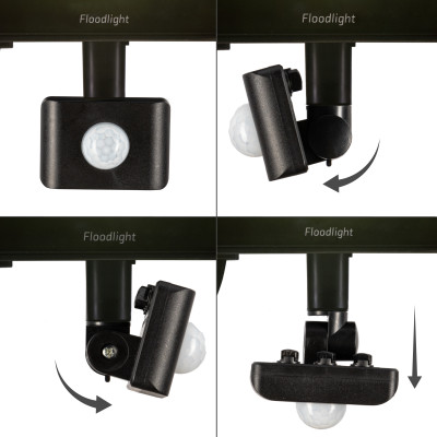 SHADA Flutlicht mit Sensor-LED - 30W 5400lm 4000K - Lumileds LED - schwarz