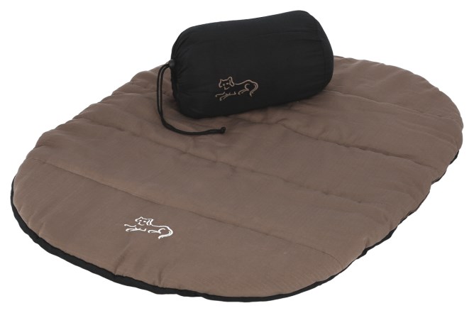 KERBL Traveller Reisekissen 85x65cm mit Hülle, taupe