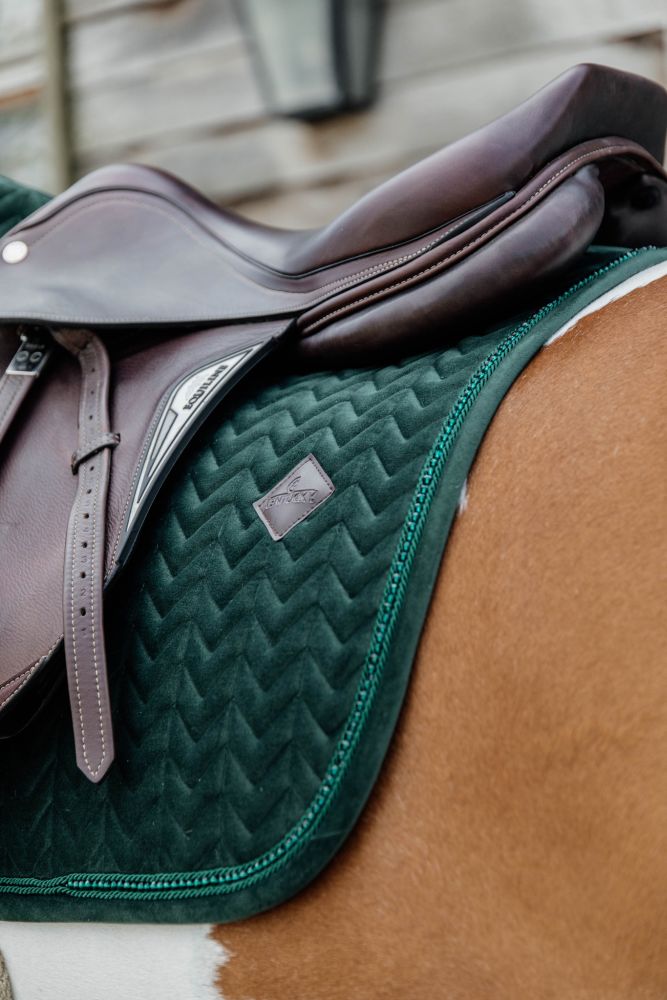 KENTUCKY® HORSEWEAR Schabracke Velvet Pearls Springen, pinien-grün