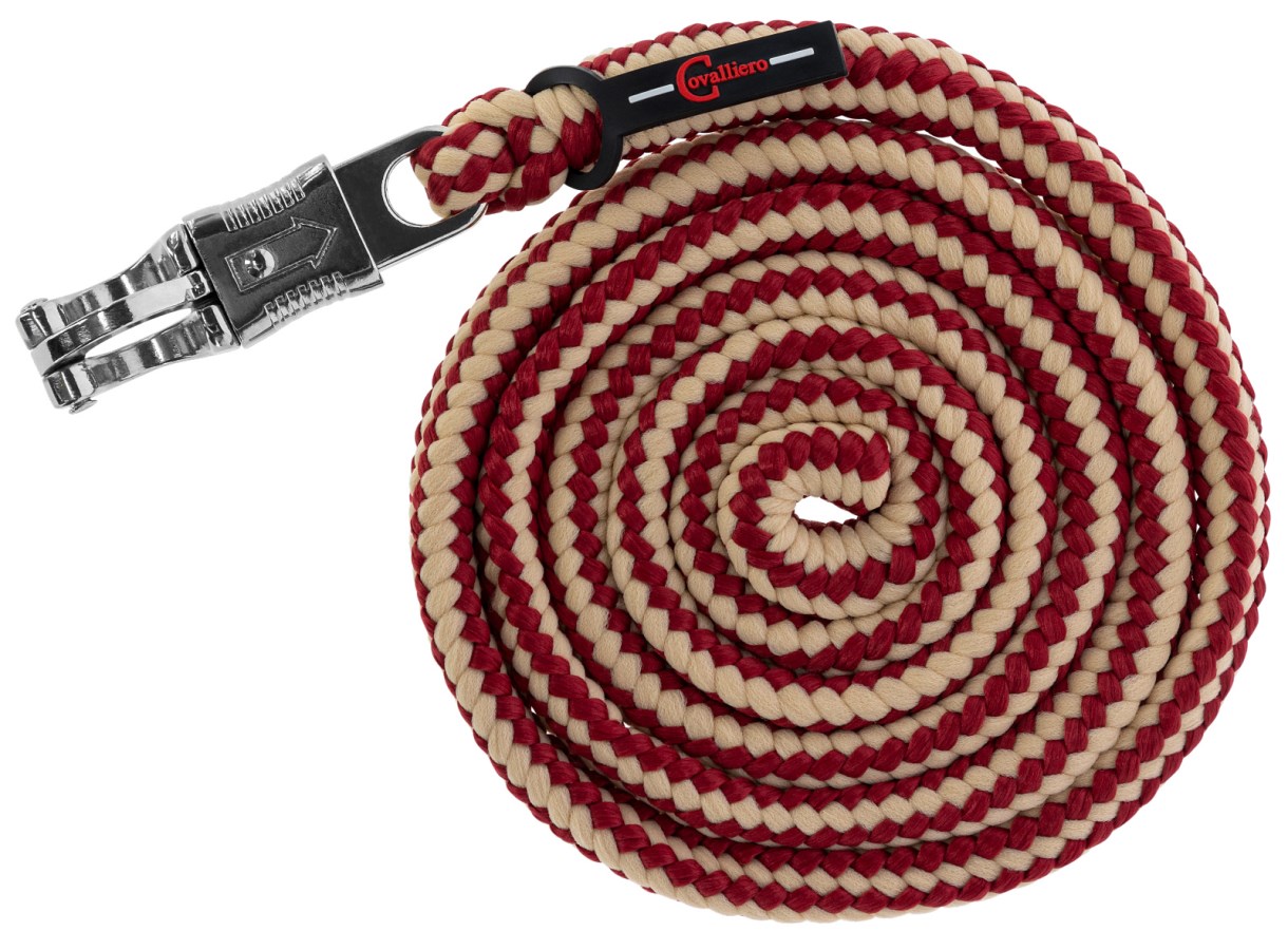 KERBL Führstrick Hippo, Panikhaken, bordeaux/beige 