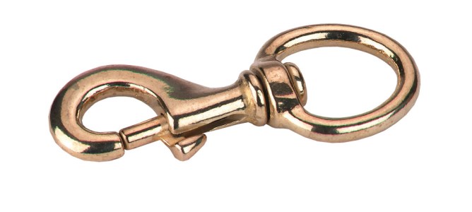 KERBL Karabinerhaken, Messing schwere Ausführung