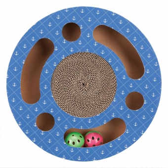 Kratztrommel aus Pappe mit Spielbällen