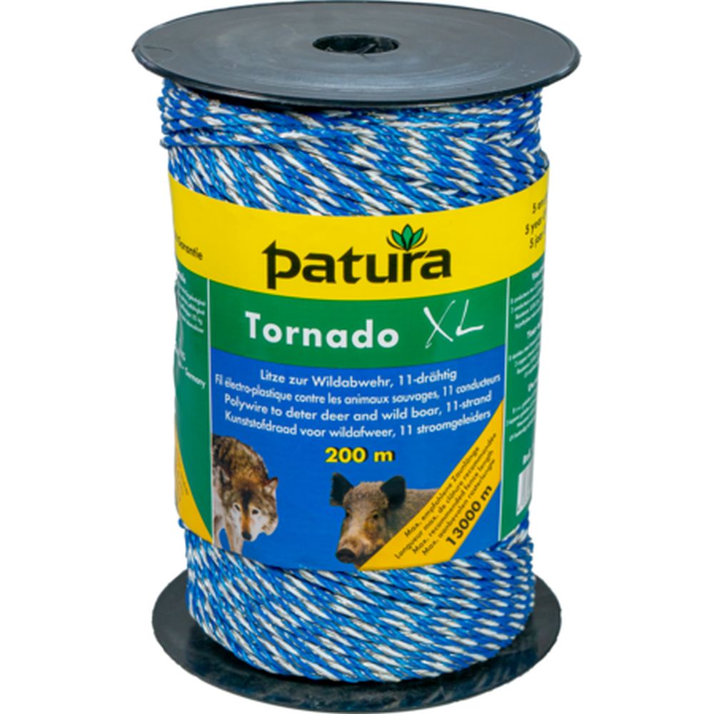 PATURA Tornado XL Weidezaunlitze, blau/weiß