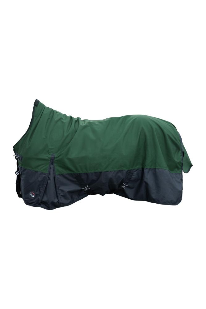 HKM Highneckdecke Glasgow - 1200D, 300 g Wattefüllung, dunkelgrün/schwarz