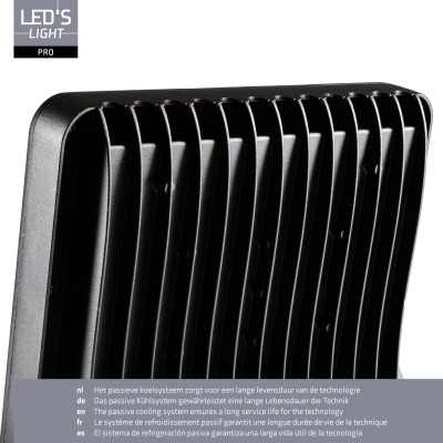 SHADA Flutlicht - 100 W 15.000 lm 3.000 K/4.000 K/5.000 K - San'an LED - schwarz
