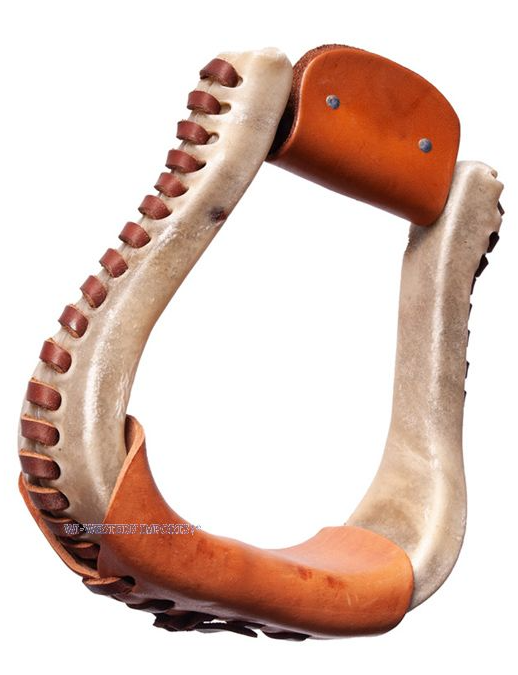 WESTERN IMPORTS® Bell Buttom Stirrups - Rohhaut, hell