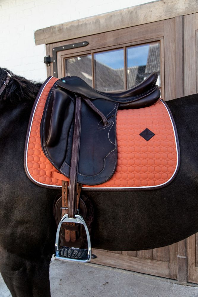 KENTUCKY® HORSEWEAR Schabracke Classic Leder Dressur, orange