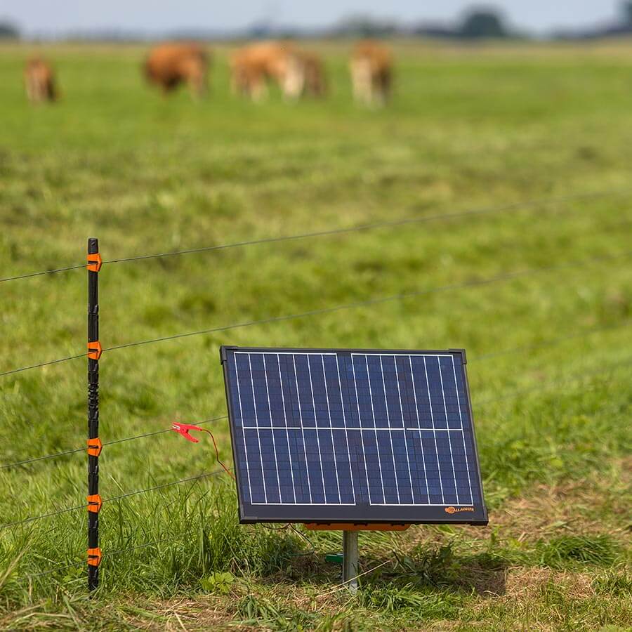 GALLAGHER S400 Solar-Weidezaungerät mit 2 Akku (2x 12 V - 7,2 Ah)