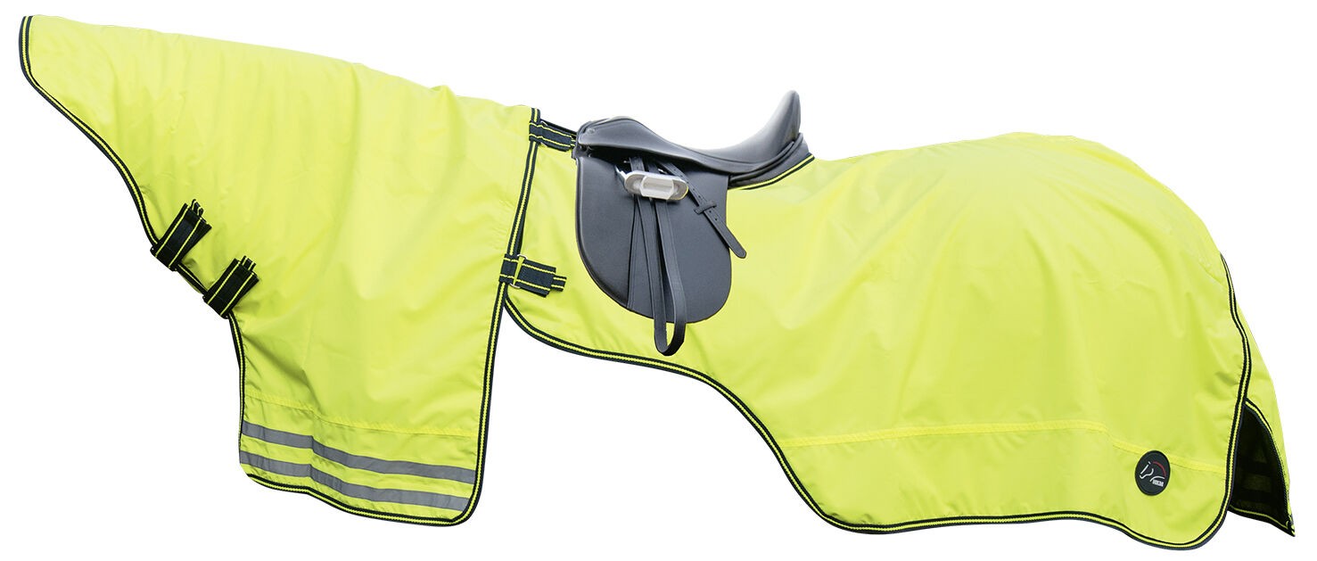 HKM Ausreitdecke mit abnehmbaren Halsteil, neongelb