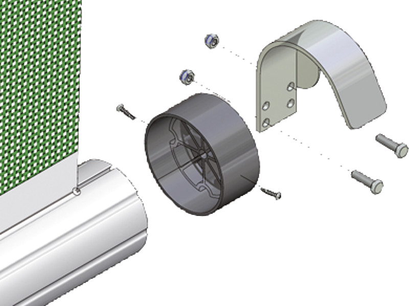 PATURA J-Halter mit Abweiser für Windschutzrollos