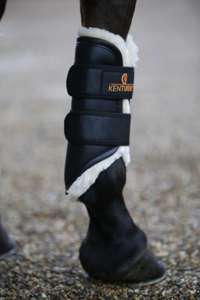 KENTUCKY® HORSEWEAR Arbeitsgamasche Kunstleder vorne, schwarz