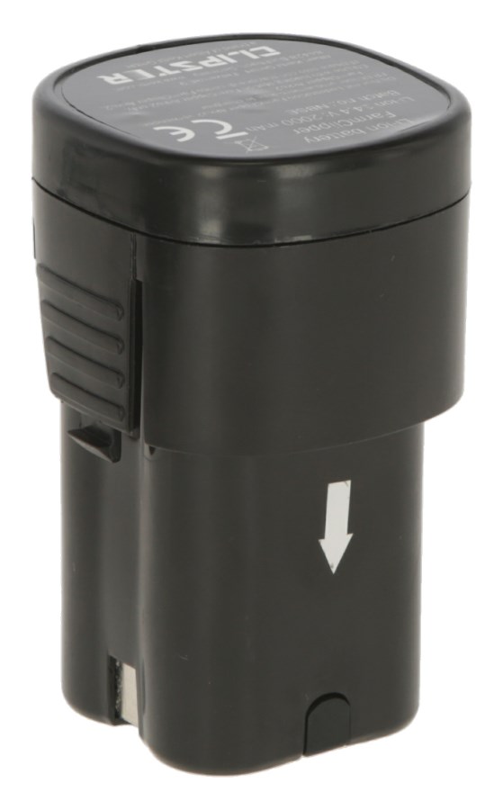 Schwarzer Ersatzakku für die KERBL Schermaschine FarmClipper für Pferde. Akkublock aus Kunststoff.