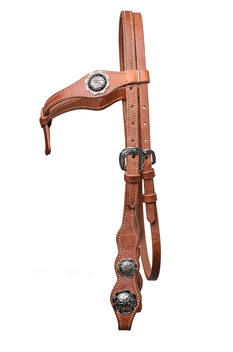 WESTERN IMPORTS® KNOTTED HEADSTALL W./ CONCHAS