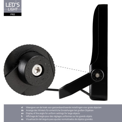 SHADA Flutlicht - 100 W 15.000 lm 3.000 K/4.000 K/5.000 K - San'an LED - schwarz