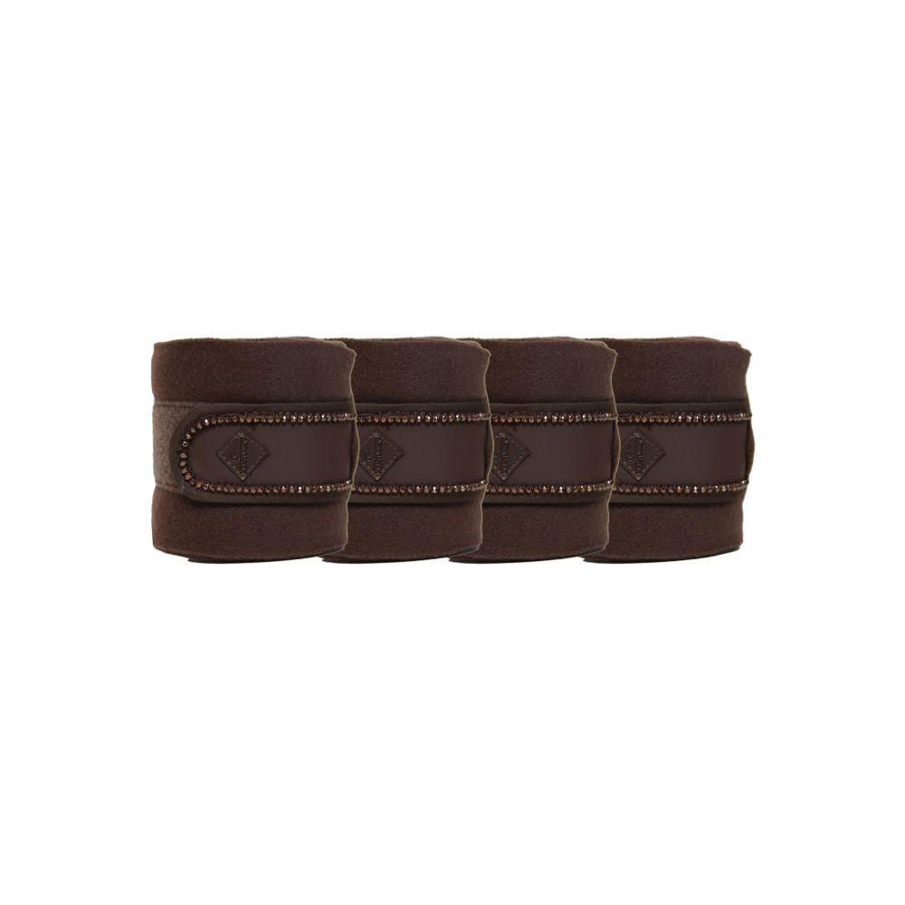 KENTUCKY® HORSEWEAR Fleece-Bandagen Pearls, 4er-Set, braun