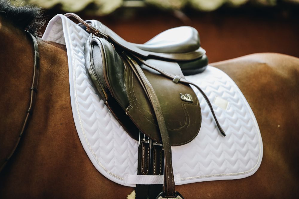 KENTUCKY® HORSEWEAR Schabracke Fishbone Springen, weiß