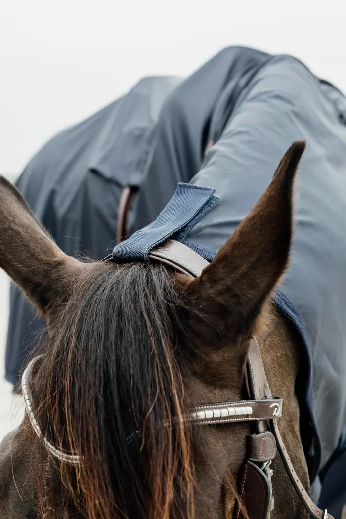 KENTUCKY® HORSEWEAR Regendecke Hurricane mit Steigbügelöffnung, marine