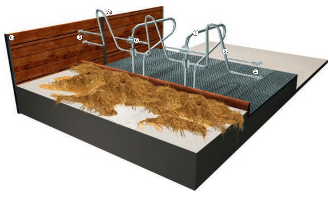 PATURA Liegeboxenbügel für Fressliegebox