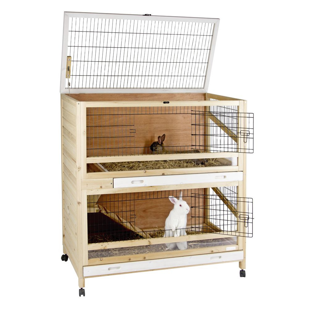 KERBL Kleintierkäfig Indoor Deluxe zweistöckig