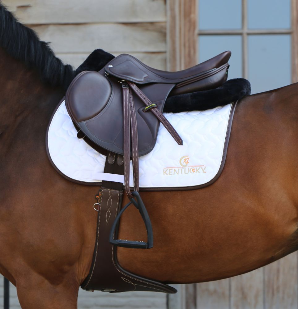 KENTUCKY® HORSEWEAR Schaffell Sattelpad Anatomic Absorb, schwarz