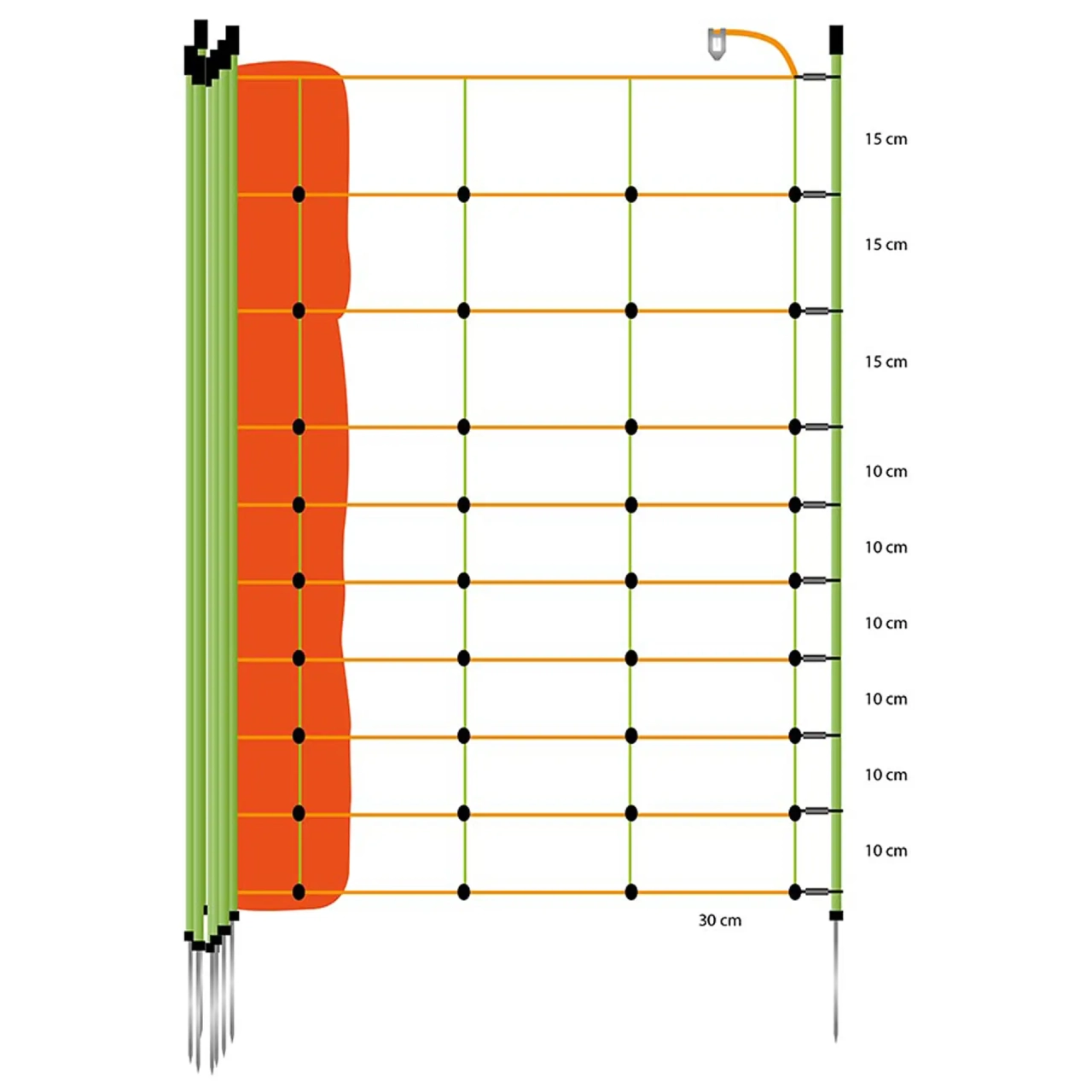 GALLAGHER Kombinetz mit Wildverbiss, 105 cm, 50 m