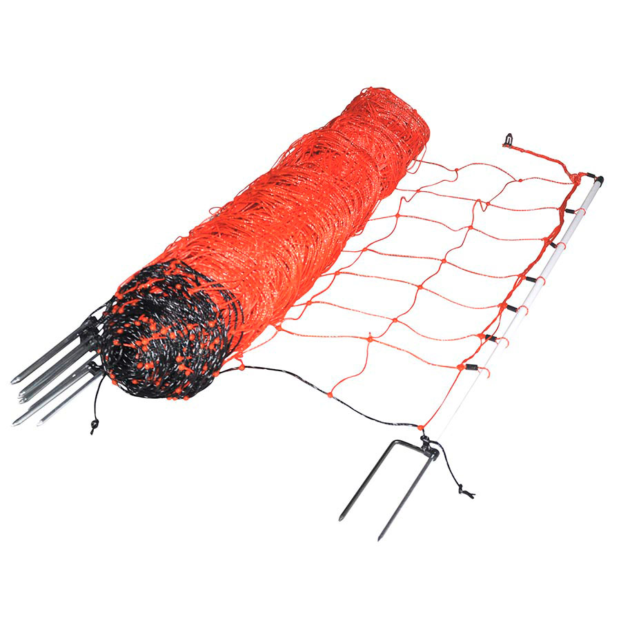 GALLAGHER Schafsnetz, 90 cm, 50 m, weiße Pfähle