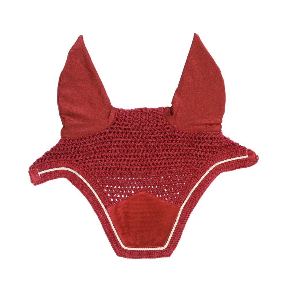 KENTUCKY® HORSEWEAR Fliegenhaube Wellington Velvet, rot