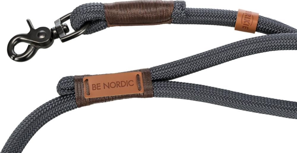 TRIXIE BE NORDIC kurze Führleine, dunkelgrau/braun