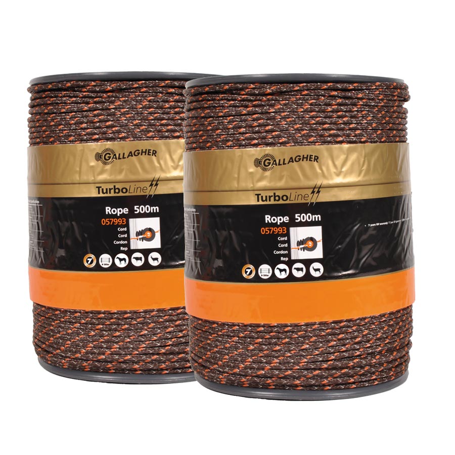 Gallagher Elektrozaun TurboLine Cord, Duopack (2x500m)