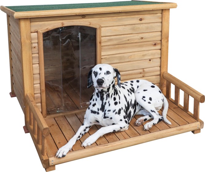 KERBL Hundehütte mit Terrasse