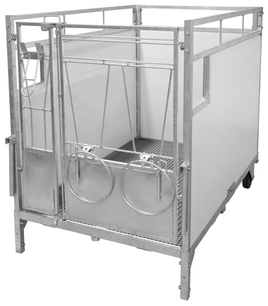 KERBL Kälberbox Premium mit schwenkbarem Boden