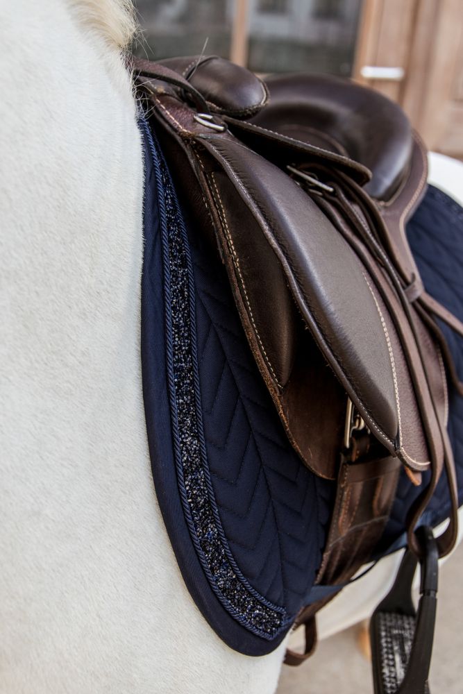 KENTUCKY® HORSEWEAR Pony-Schabracke mit Glitzereinfassung Springen, marine