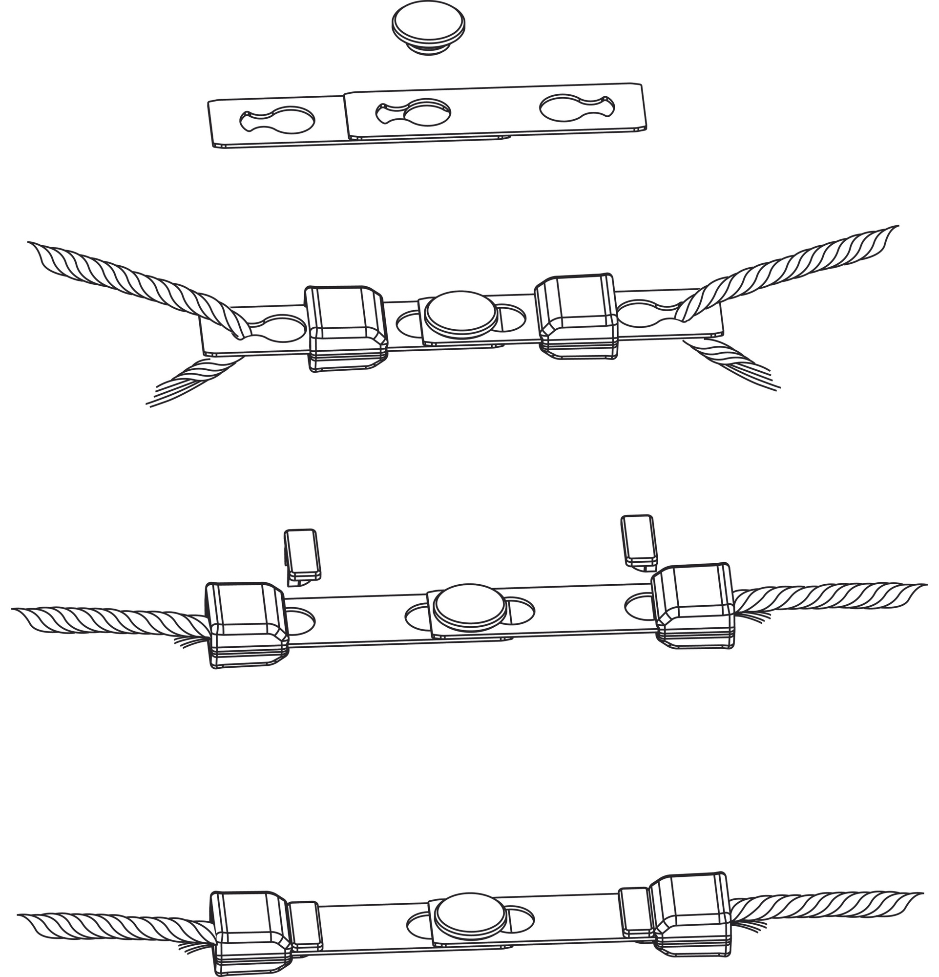 AKO Ersatz-Sicherheitsknöpfe für Litzclip® Safety Link für Seil