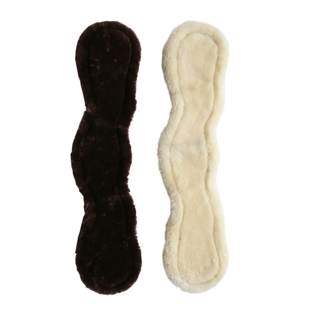 KENTUCKY® HORSEWEAR Lammfell Kurzgurt Anatomic mit 2 Fellen, braun